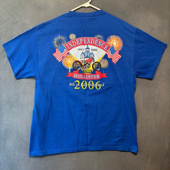 Vintage 2006 Hollister Independence Rally Shirt Large Motorcycle 4th of July USA - Picture 1 of 12